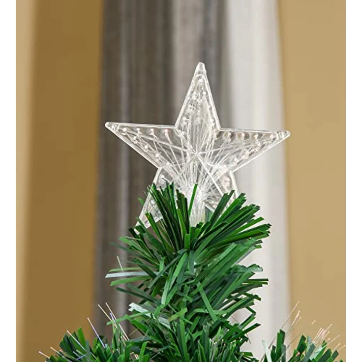 HOMCOM Künstlicher Weihnachtsbaum Weihnachtsbaum, Christbaum, Tannenbaum LED Lichtfaser Baum, Grün, 150 cm – Bild 9