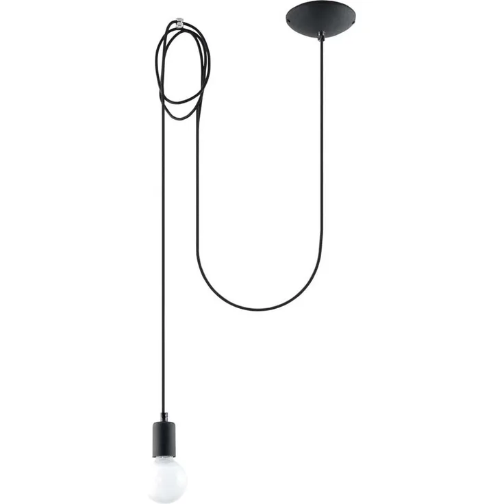 Pendelleuchte, Stahl, Schwarz, Hängend, H 300 cm
