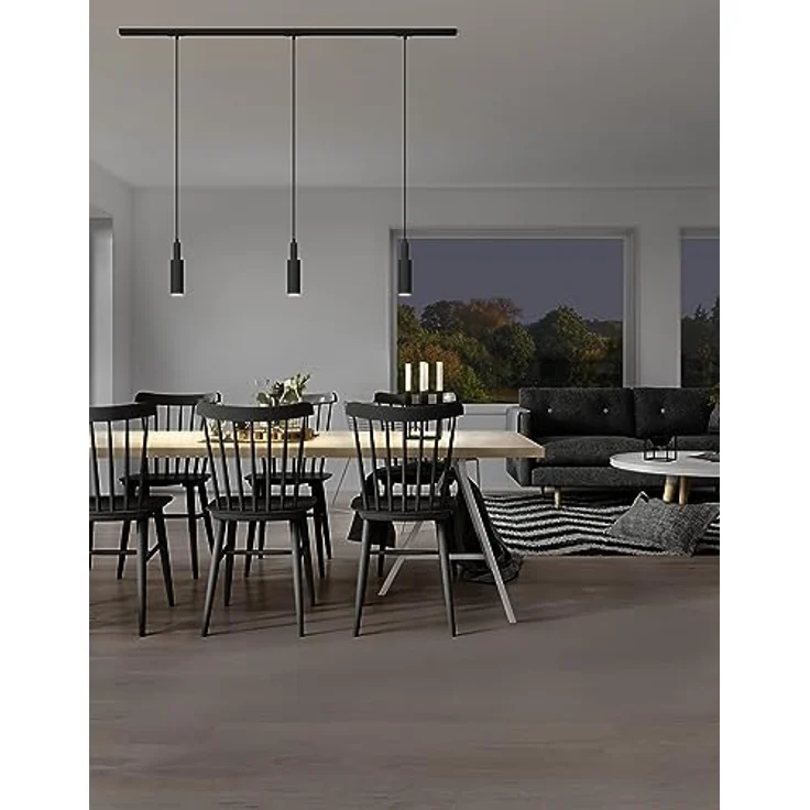 LEDVANCE TRACKLIGHT PENDANT CYLINDER GU10, Höhenverstellbare Pendelleuchte in Schwarz mit eleganten Design und einfachem Lampenwechsel – Bild 2