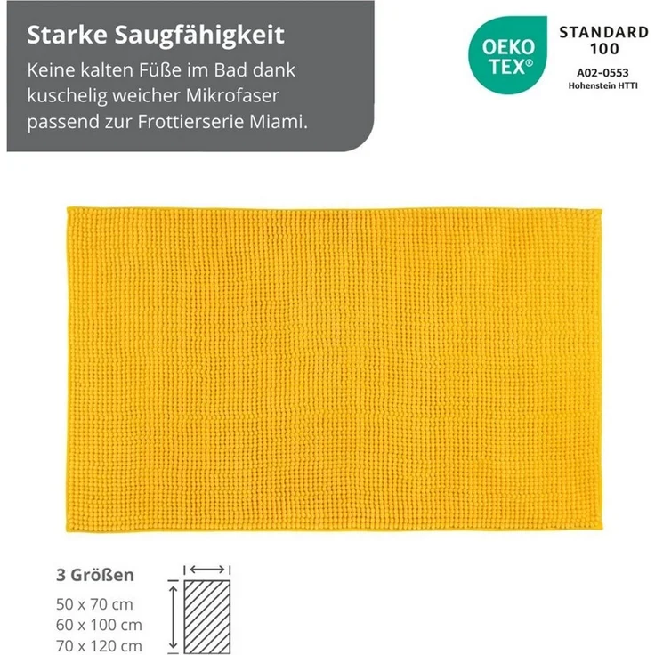 liebling Badematte Badteppich, Fußbodenheizung geeignet, in 3 Größen, Polyester, rechteckig, Antirutsch-Beschichtung, starke Saugfähigkeit, Öko-Tex zertifiziert – Bild 3