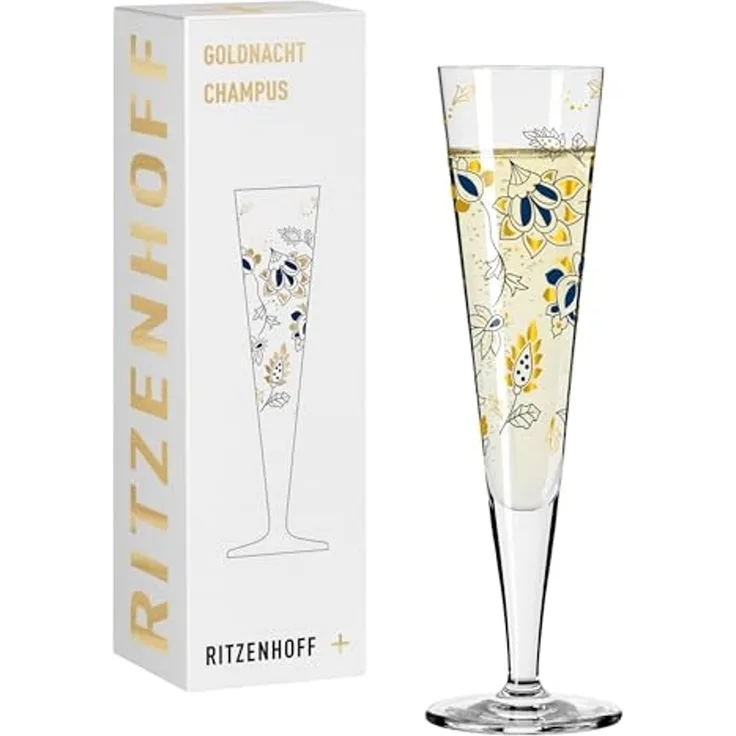 Ritzenhoff 1071044 Champagnerglas #44 GOLDNACHT Champus Christine Kordes 2024 in Geschenkbox