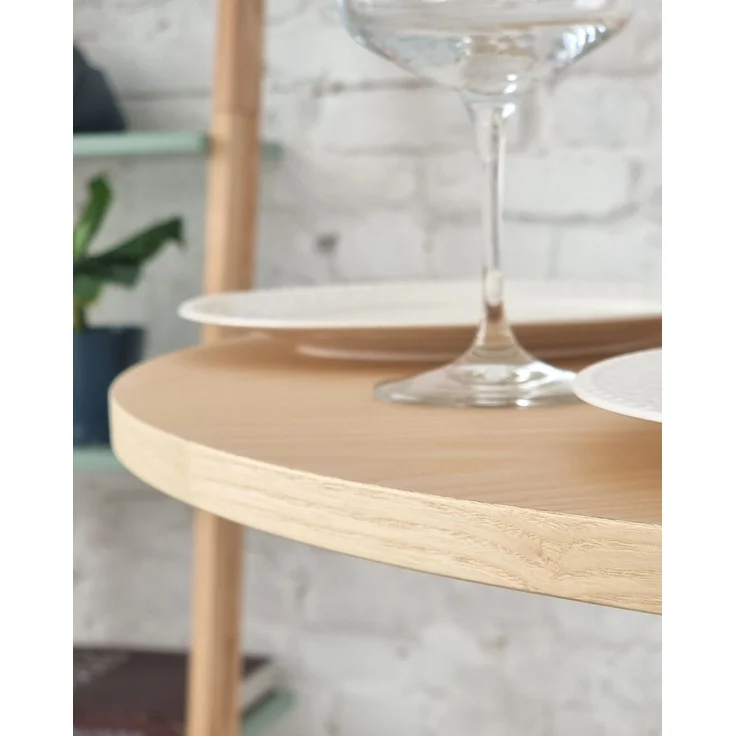 Ragaba runder Esstisch, Esche & MDF Eschenholzfurnier, Naturfinish, Ø 80 cm – Bild 5