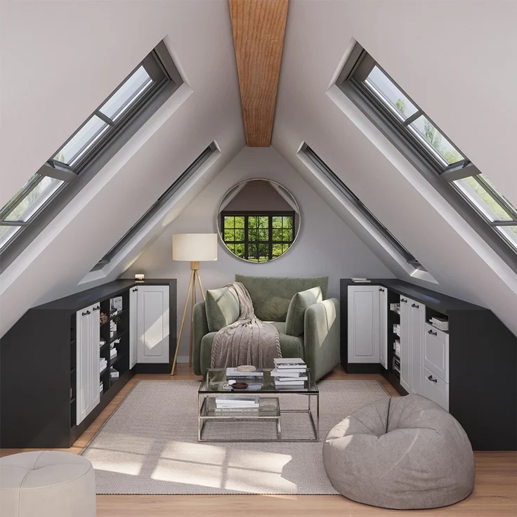 Eck-Küchenschrank für Dachschrägen R-Line Weiß Landhaus 75.6 cm mit 1 Tür, Schrankkorpus 60 cm Tiefe Vicco – Bild 5