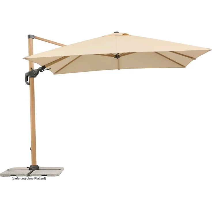 Schneider Schirme Ampelschirm, Rhodos Woody, Natur / Holz-Schwarz, 3x3 m – Bild 8