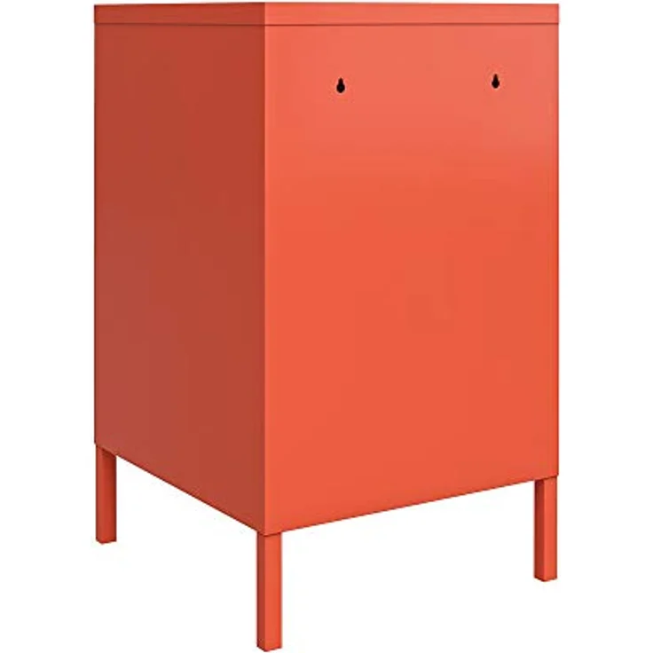 DHP Furniture Dorel Home Schließfach, Beistelltisch, Metall, Orange, Einheitsgröße – Bild 4