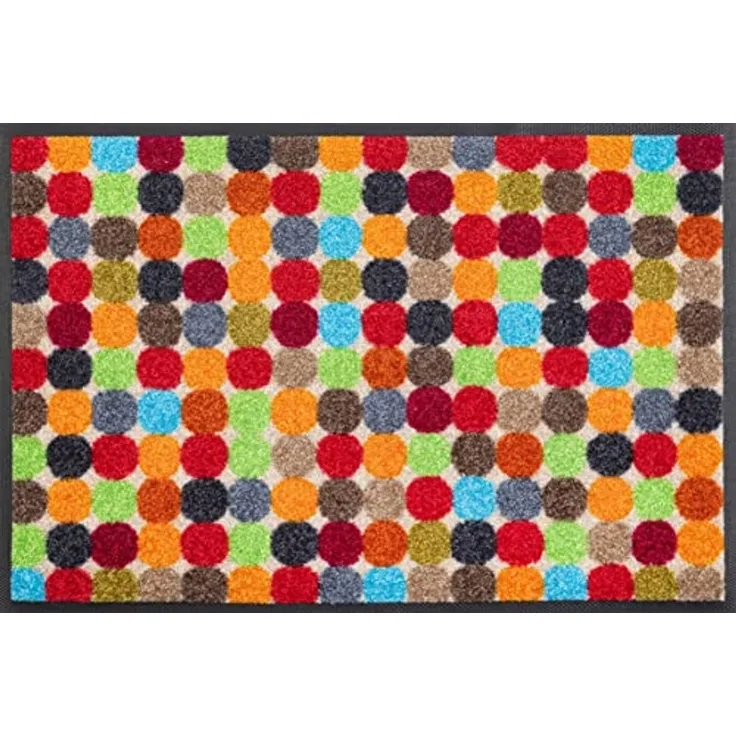 wash+dry by Kleen-Tex Fußmatte Mikado Dots, rechteckig, Höhe: 7 mm, Schmutzfangmatte, rutschhemmend, waschbar