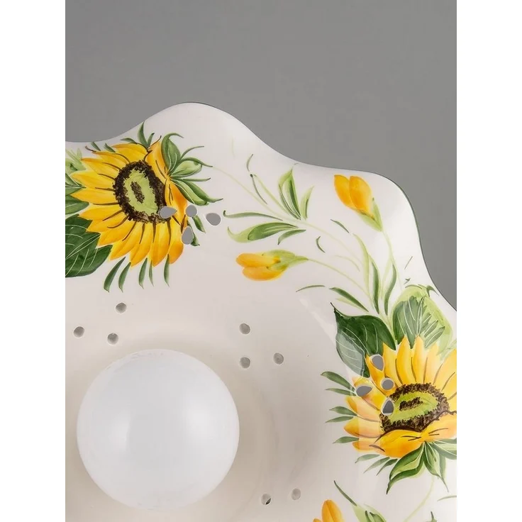 Helios Leuchten Pendelleuchte Küchenlampe Keramik, Keramiklampe, Deckenlampe, Hängelampe, für Esstisch Küche, handgefertigt handbemalt – Bild 3