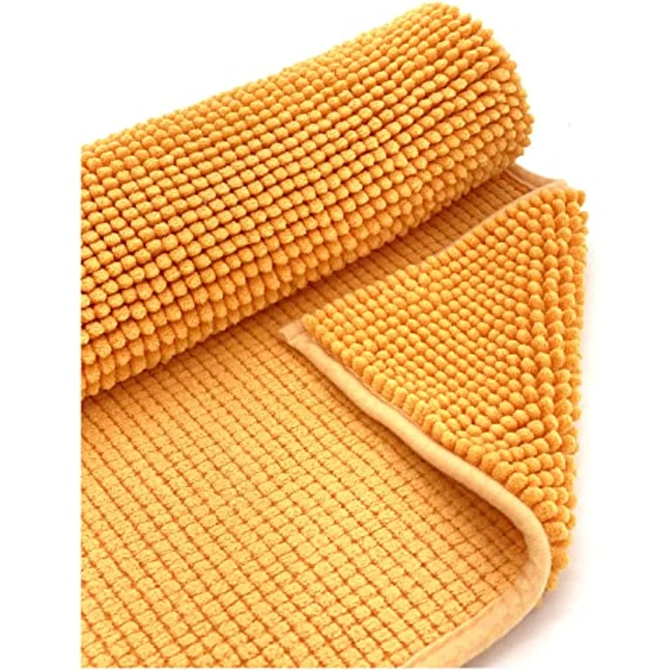 heimtexland Badematte Badvorleger Chenille Badteppich Duschvorleger, rutschhemmend beschichtet, Fußbodenheizung geeignet, fußbodenheizungsgeeignet, saugstark, schnell trocknend, strapazierfähig, rutschfest, Polyester, rechteckig, 45x50 cm, Hochflor, su... – Bild 7