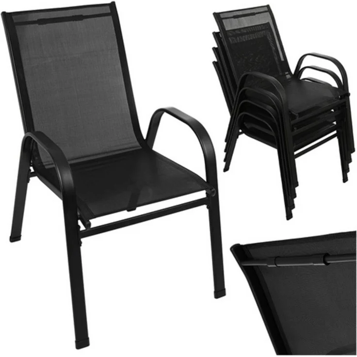 Gardlov Gartenstuhl Gartenstuhlset 4 Stühle (Spar-Set, 4 St), Spezielle Schutzkappen an den Beinen verhindern Kratzer – Bild 1