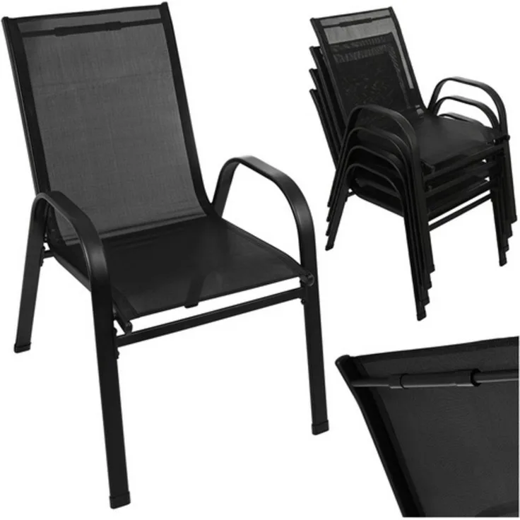 Gardlov Gartenstuhl Gartenstuhlset 4 Stühle (Spar-Set, 4 St), Spezielle Schutzkappen an den Beinen verhindern Kratzer