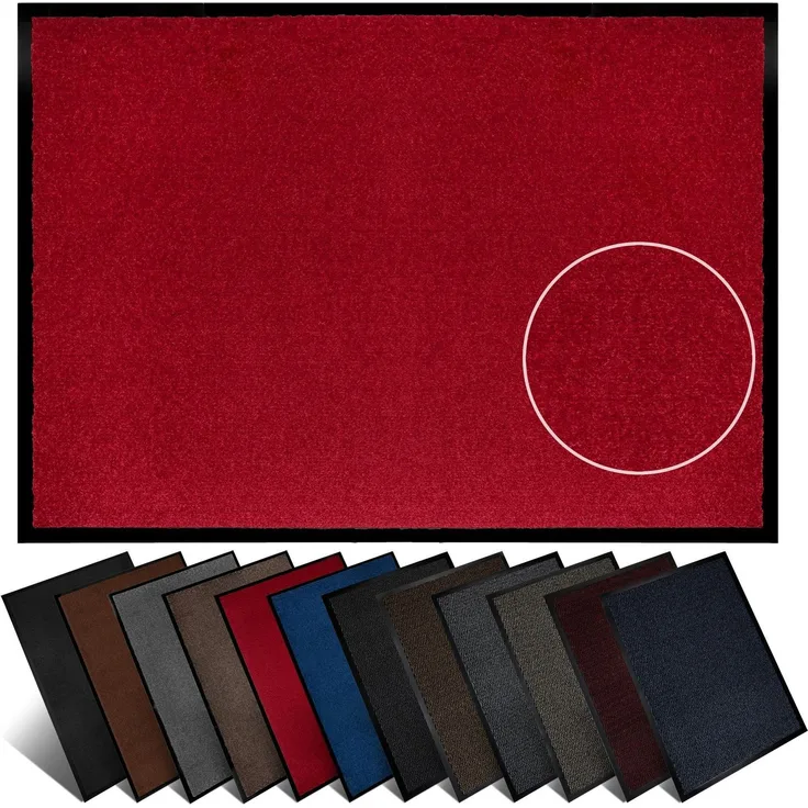 Furni24 Fußmatte - Rot, 80 x 120 cm