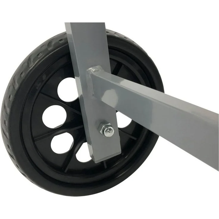 Rollenliege OSTIA, Aluminium silber + Textilgewebe schwarz, 200cm – Bild 3