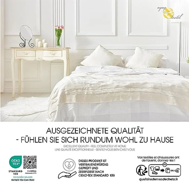 aqua-textil Soft Touch Matratzenschoner 200x220 cm Mikrofaser Unterbett Matratzenauflage 0010597 – Bild 6