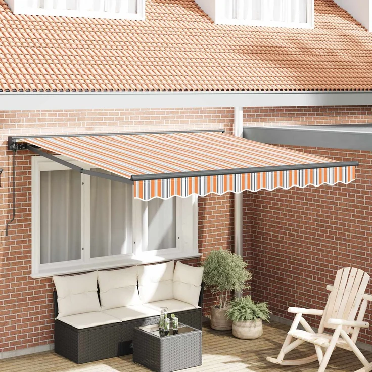 Markisenrahmen, Markisengestell Blau und Orange 300x250 cm – Bild 1