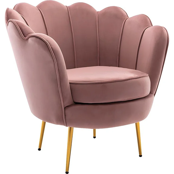Vente-unique - DANDELION - Sessel mit gerader Rückenlehne - Metall - Rosa - 78 x 75 x 76.5 cm – Bild 4
