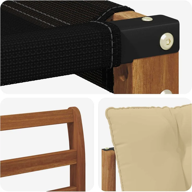 vidaXL Outdoor-Sofagarnitur 4 stk. 4-Sitzer Natur und Beige 3369412 – Bild 7