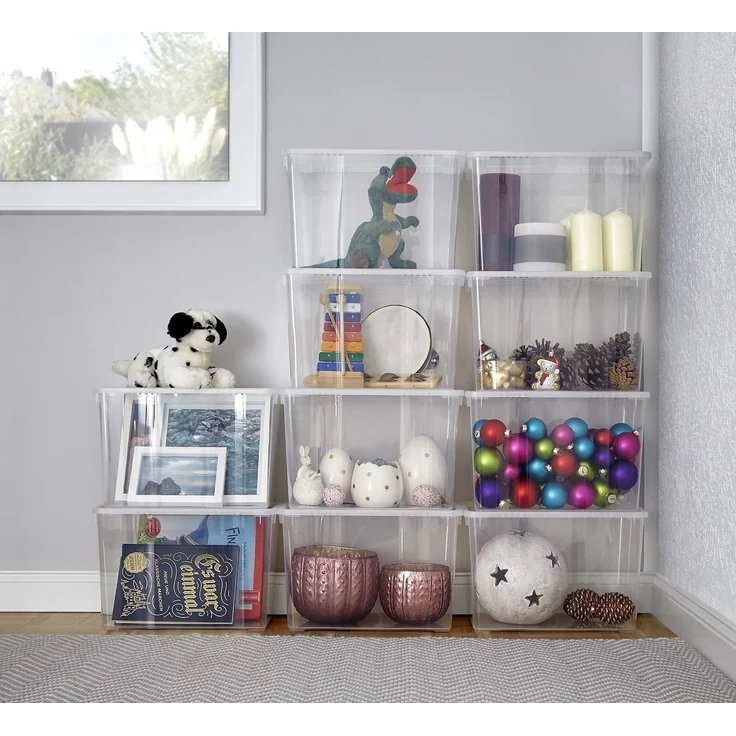 Gardissimo 2er-Set Aufbewahrungsbox Kunststoff Klarsichtbox Belüftung 20L – Bild 6