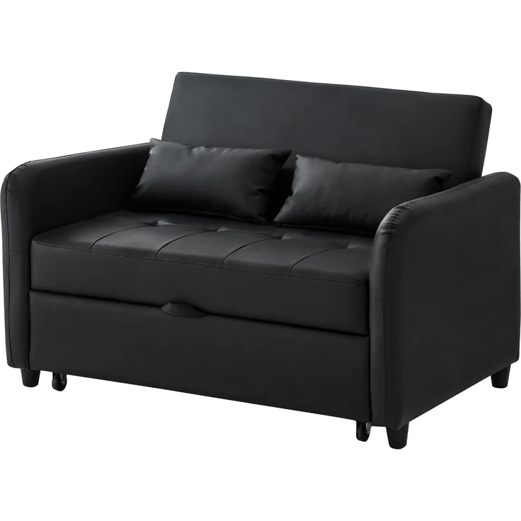 ZUBALIYA Sofa 156x100 cm, mit Ausziehbett, mit breiten Armlehnen, mit Schaumstoffpolsterung, ohne aufwendige Montage – Bild 11