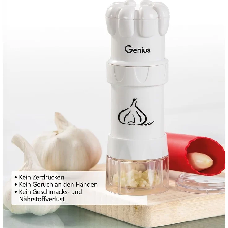 Genius - Knoblauch-Schneider G5 Knoblauchschäler Knoblauchpresse 19128 – Bild 3