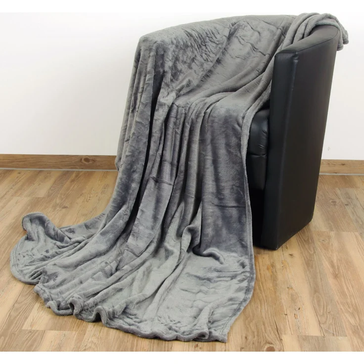 Kuscheldecke "Celina" 2er Pack Anthrazit 130x170cm – Bild 10