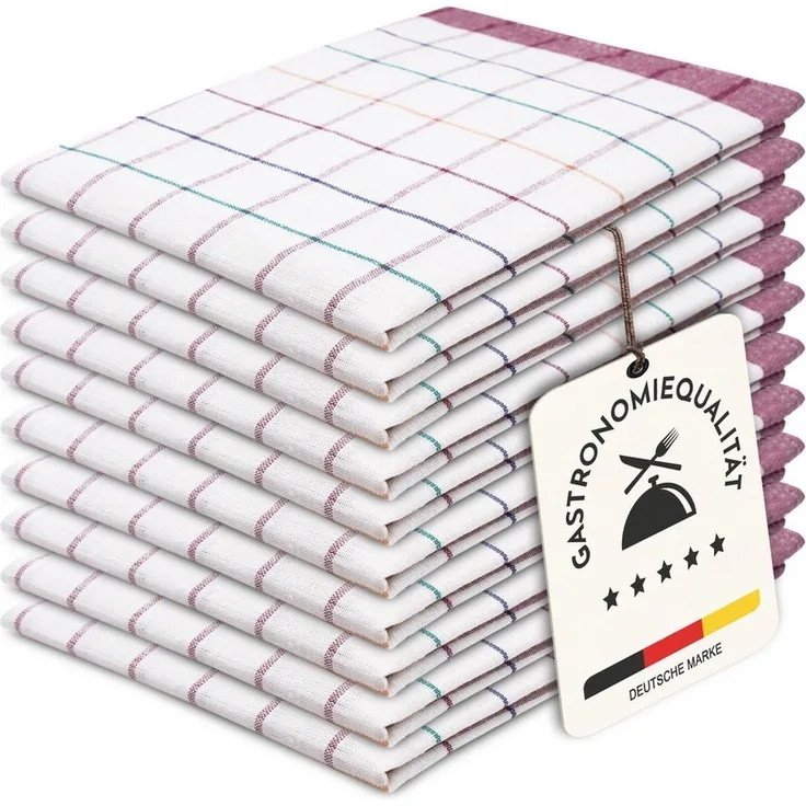 ZOLLNER Geschirrtuch, (Spar-Set, 10-tlg), 50 x 70 cm, 100% Baumwolle, vom Hotelwäschespezialisten