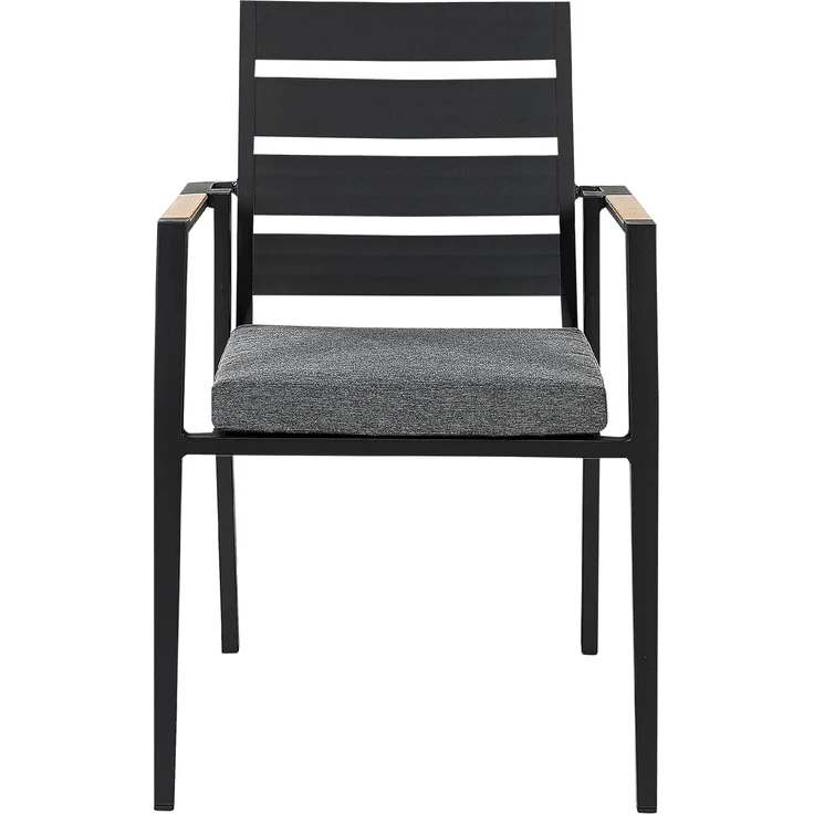 Set mit 6 Stühlen und Sitzkissen TAVIANO Metall Schwarz – Bild 6