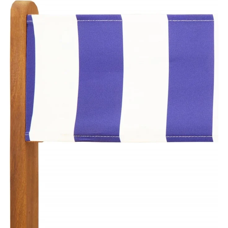vidaXL Bistrostühle 2 Stk. Blau und Weiß Massivholz Akazie & Stoff 367686 – Bild 8