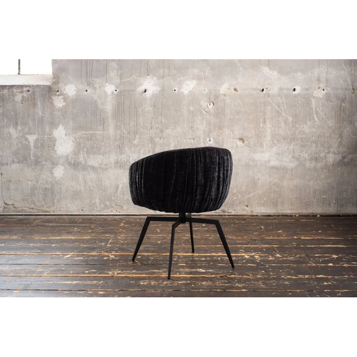 KAWOLA Esszimmerstuhl LIMA Drehstuhl Stoff schwarz 80 x 60 x 57 cm – Bild 5