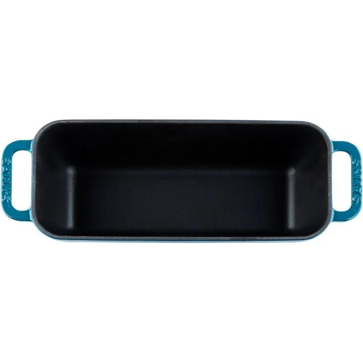 Sallys Brotbackform Hochwertiger Gusseisen-Bräter & Brotbackform Baba – 2,8 l rechteckig, (ideal zum Brotbacken & Braten, flach & gleichmäßig hitzebeständig Grill/Backofen), 38,6×13,6 ×14,5 cm / 2,8 l, Vollgusseisen mit Emaille – Bild 3