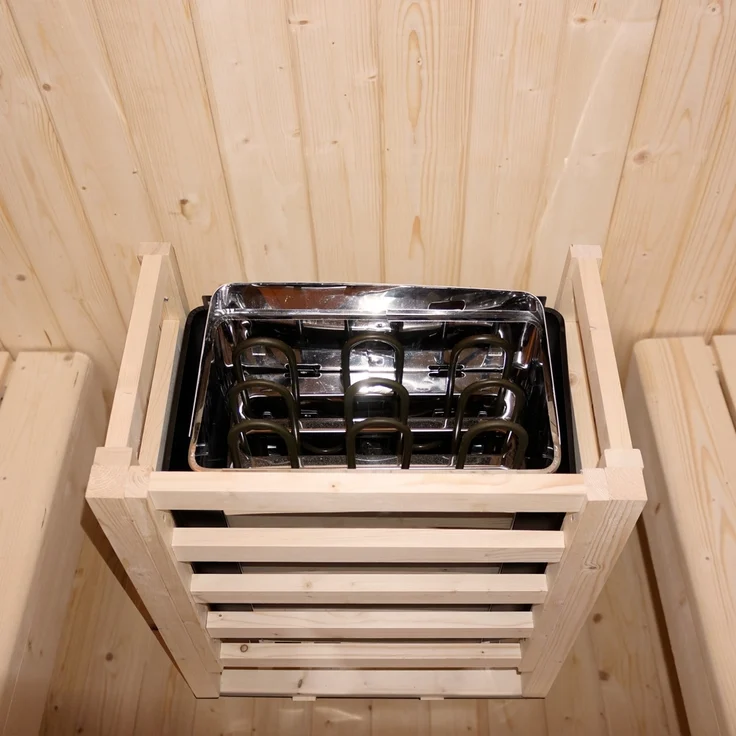 HOME DELUXE Outdoor Sauna CUBE L - 194 x 180 cm für 4 Personen – Bild 7