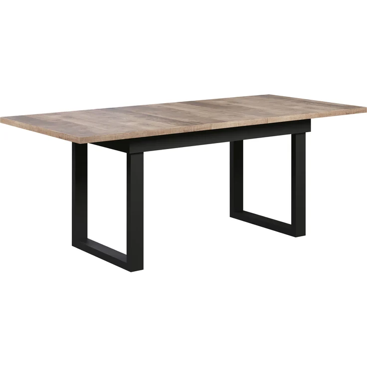 trendteam smart living - Universal - Esstisch - Schwarz/Eiche Tabak - ausziehbarer Küchentisch mit Metallfüßen - (BxHxT) 160-200 x 76 x 80 cm - Tisch geeignet für Küche, ESS- oder Wohnzimmer – Bild 5