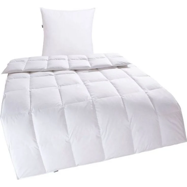 OTTO home Federbettdecke + Kopfkissen Irah Bettdecke 135x200 cm, 155x220 cm, Bezug: 100% Baumwolle, Set mit Kissen 80x80 cm, Sommer, Winter, Made in Germany – Bild 4