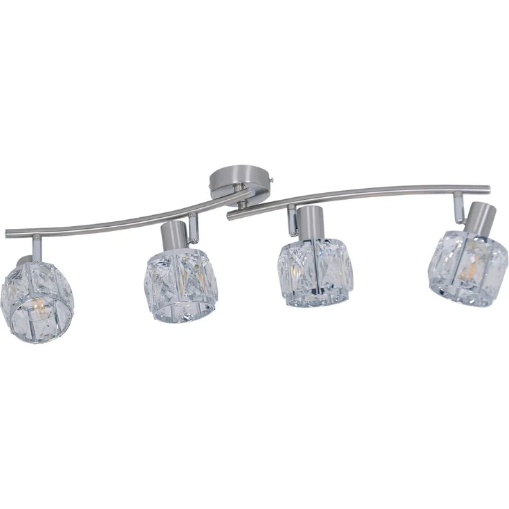 näve LED Deckenspot Josefa, LED fest integriert, Warmweiß, Schirme aus facettiertem Glas, inkl. LED-Leuchtmittel in Warmweiß – Bild 2