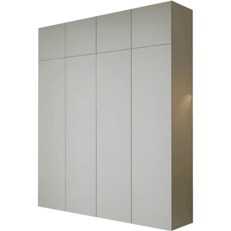 Compleo Kleiderschrank kaschmir oder eiche artisan, Aufsatz ols Option – Bild 4