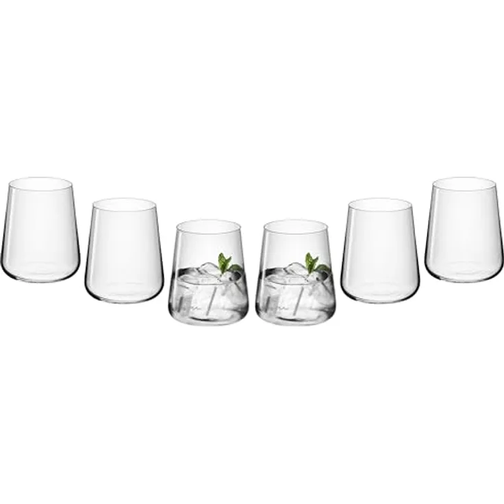 Gerlach 1760 Gläser Set 6 Stück 430 ml Trinkgläser Wassergläser Cocktailgläser Saftgläser Glas Dessert Spülmaschinenfest Modern