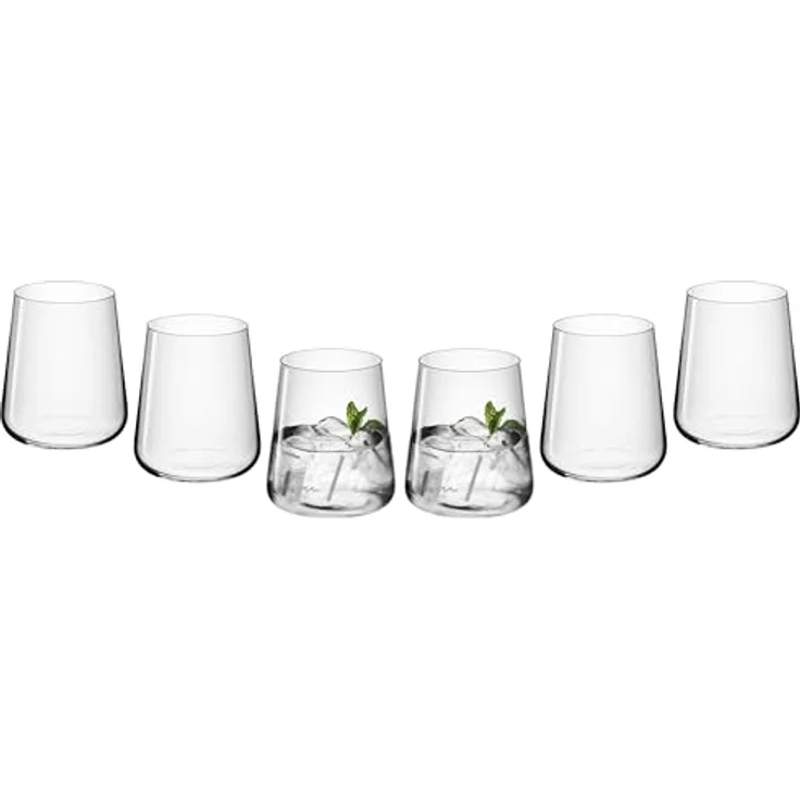 Gerlach 1760 Gläser Set 6 Stück 430 ml Trinkgläser Wassergläser Cocktailgläser Saftgläser Glas Dessert Spülmaschinenfest Modern – Bild 1