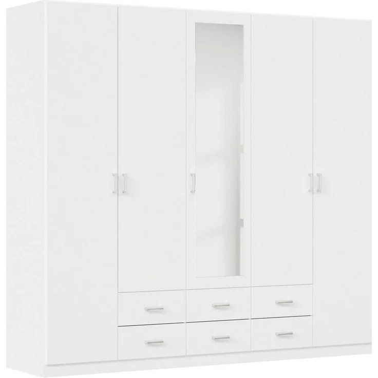 rauch Kleiderschrank Schrank Garderobe Mehrzweckschrank Schlafzimmer Ankleide Möbel GAMMA (in 3 Ausstattungen BASIC/CLASSIC/PREMIUM (inkl. SOFT-CLOSE-Funktion) Weiß, 226 cm breit, 6 Schubladen MADE IN GERMANY – Bild 1