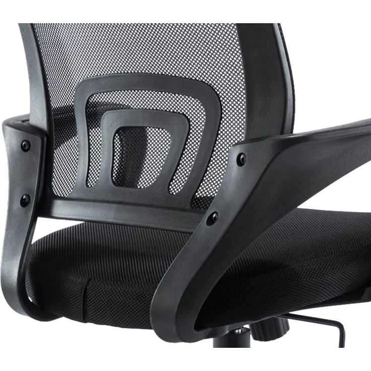 DELUKE® Bürostuhl PARIS - 88x56x54, Schwarz Kunstleder Kunststoff Gestell ergonomische Bürostühle Homeoffice Stuhl mit Rollen – Bild 4