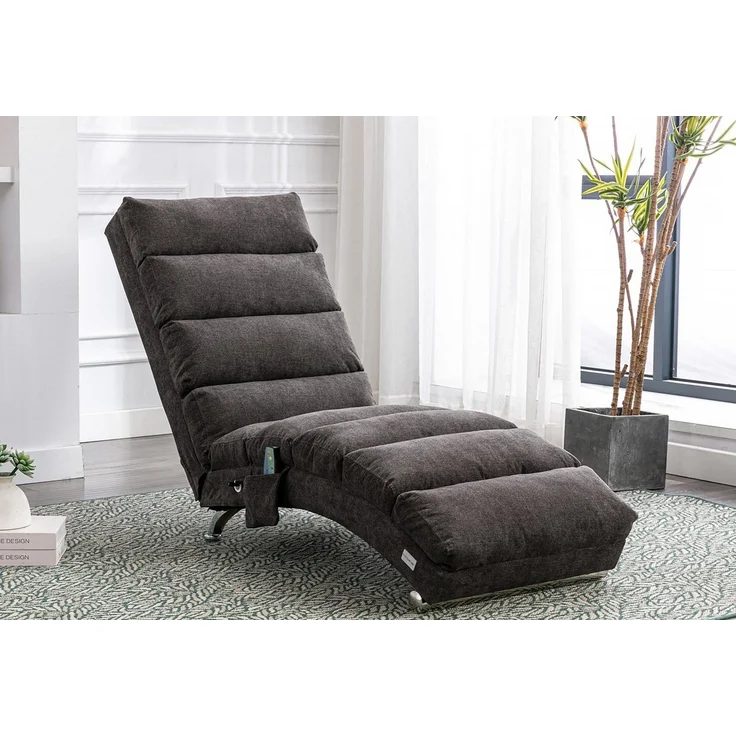 LVHOM Relaxsessel Sackleinen Massage-Liege INDOOR PREMIUM (Ergonomische Fernbedienungs-Steuerung, Sanfte Massageprogramme mit Fernbedienung, Schwerlastfähig bis 250 kg), Elektrische Entspannung mit skandinavischem Flair – Bild 5