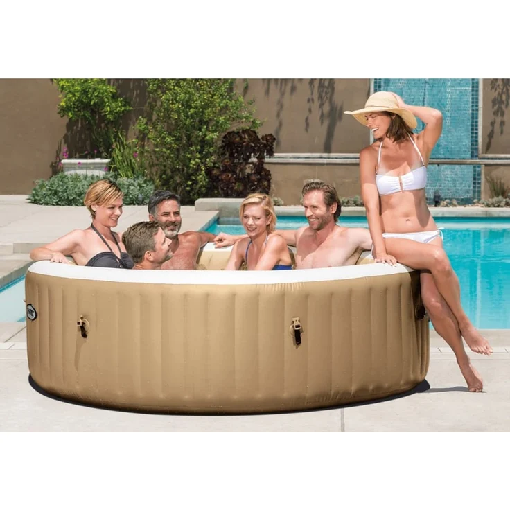 Intex Sprudelmassagewanne Rund PureSpa 216x71 cm 6 Personen 93293 – Bild 6