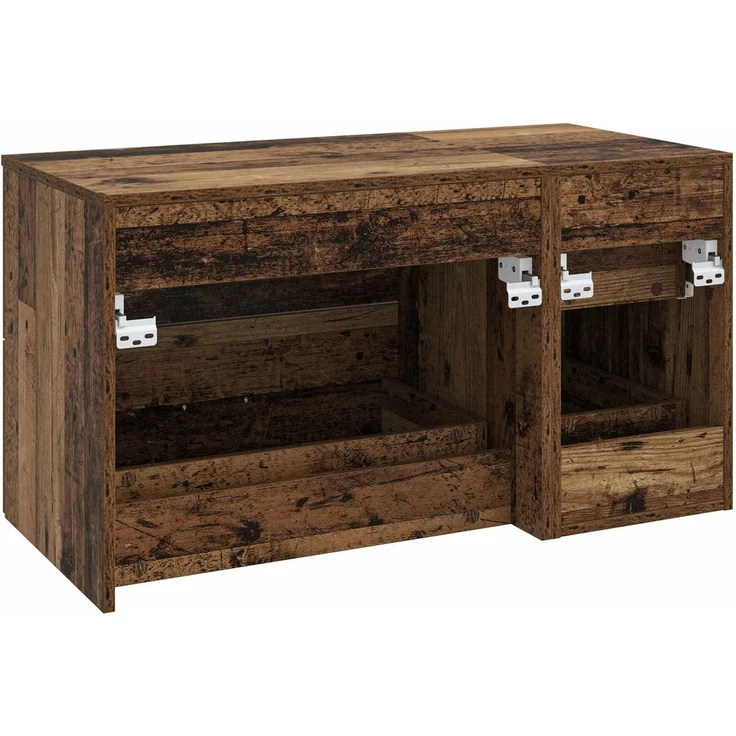 vidaXL Badezimmerschrank-Set 2 stk. Altholz 92,5 x 44,5 x 50 cm 3404022 – Bild 5