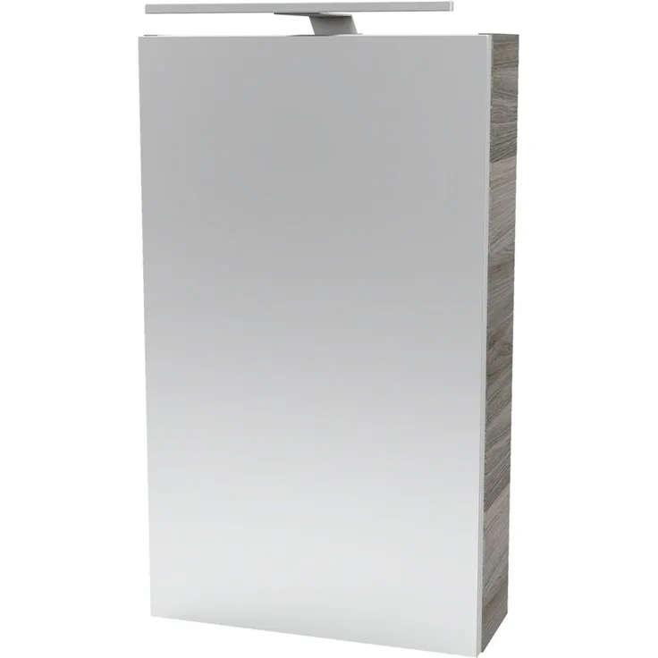 Fackelmann SBC LUXOR Gäste-WC Spiegelschrank 40 cm, Grau, rechts