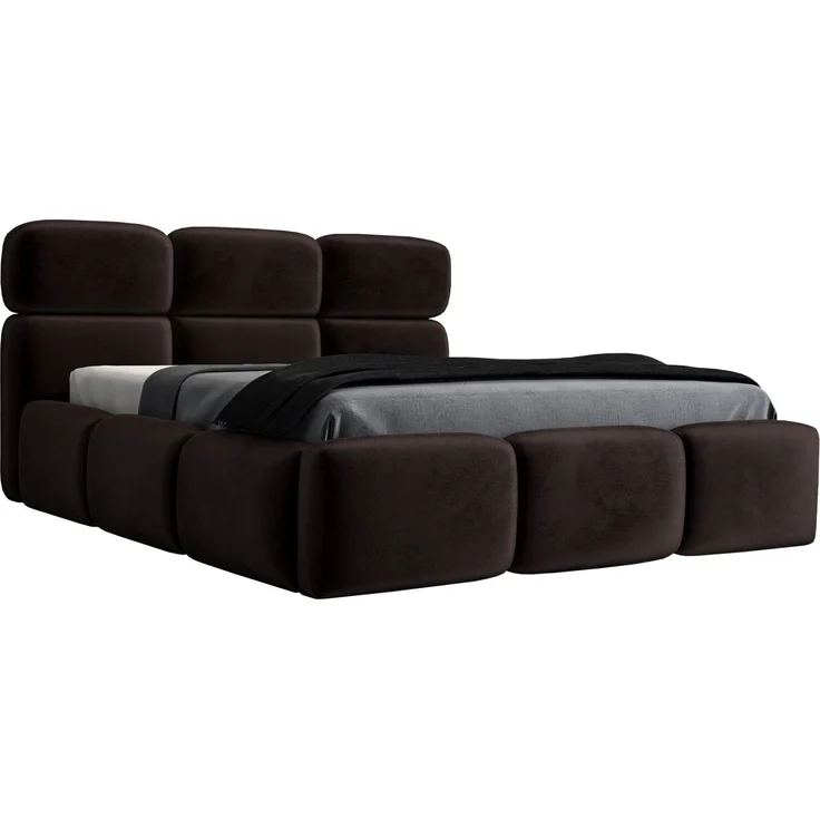 Polsterbett MAROKO 160x200 mit Matratze, Bettkasten und Lattenrost. Farbe: Espresso 6 – Bild 3