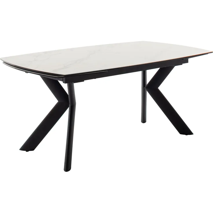 Esstisch Ossana - ausziehbar - Keramik, Creme