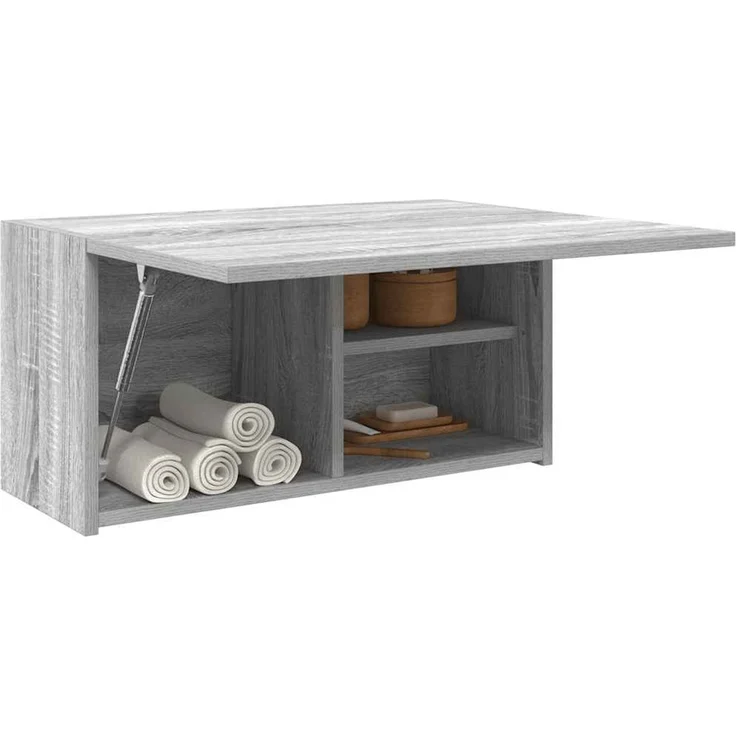 vidaXL Bad-Wandschrank Grau Sonoma 60x25x30 cm Holzwerkstoff 860063 – Bild 1