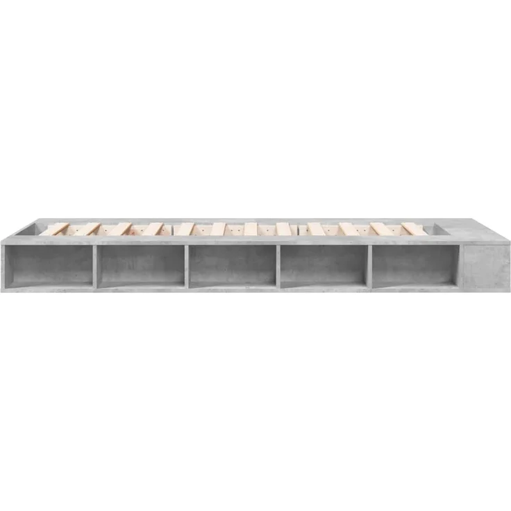 vidaXL Bettgestell Betongrau 90x200 cm Holzwerkstoff 3280520 – Bild 5
