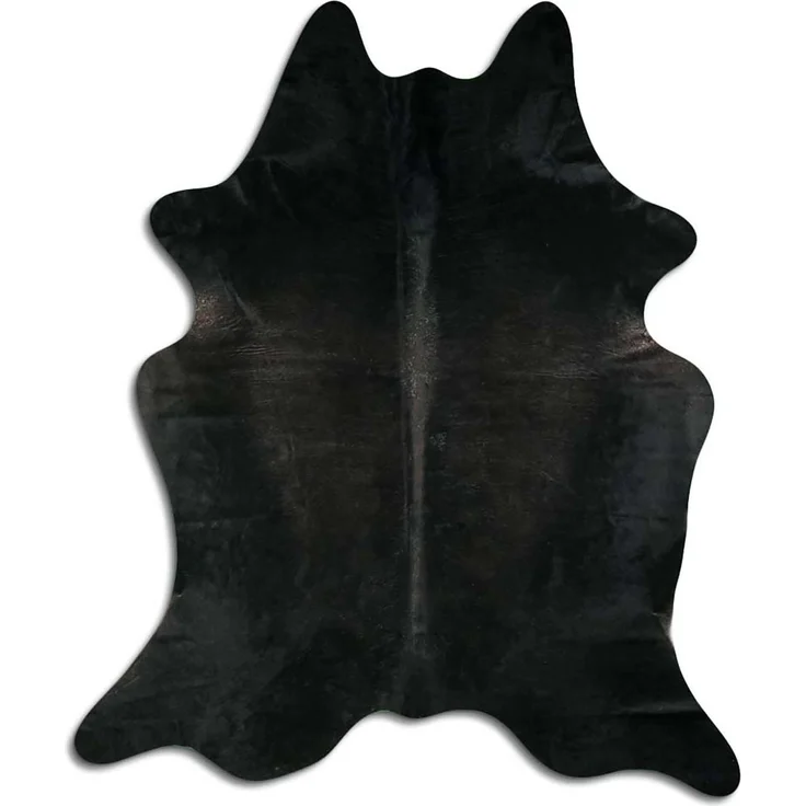 Livorio Fellteppich, Rinderfell schwarz / black, 200 x 225 cm – Bild 9
