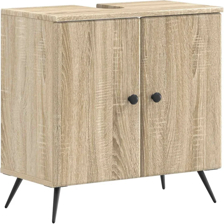 vidaXL 3-teiliges Badezimmer-Schranksystem BREDA 3 stk. Sonoma-Eiche 3418046 – Bild 4