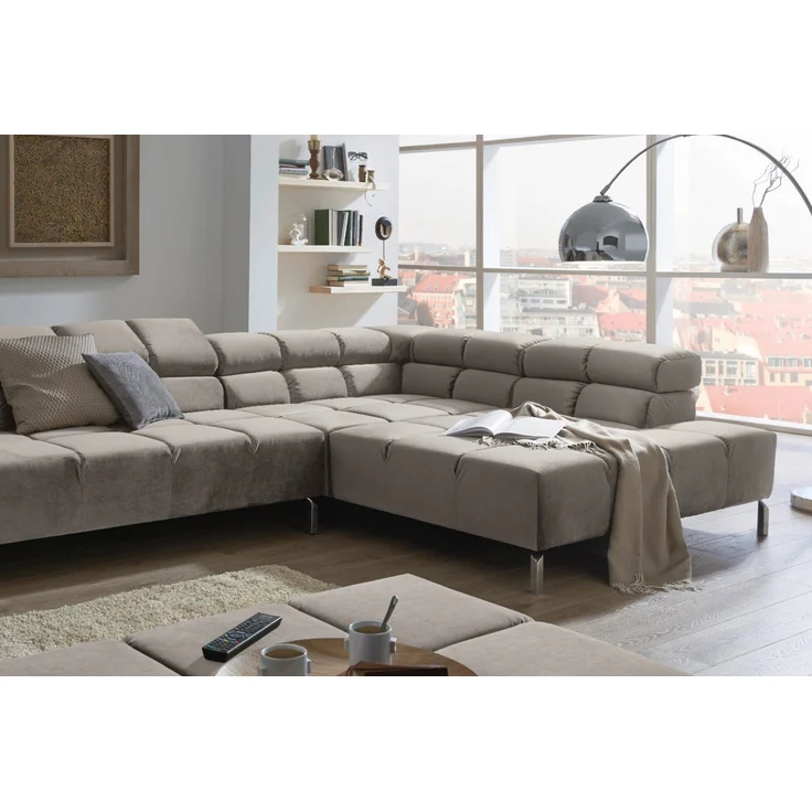 KAWOLA Ecksofa NELSON, Sofa Velvet versch. Ausführungen und versch. Farben – Bild 1