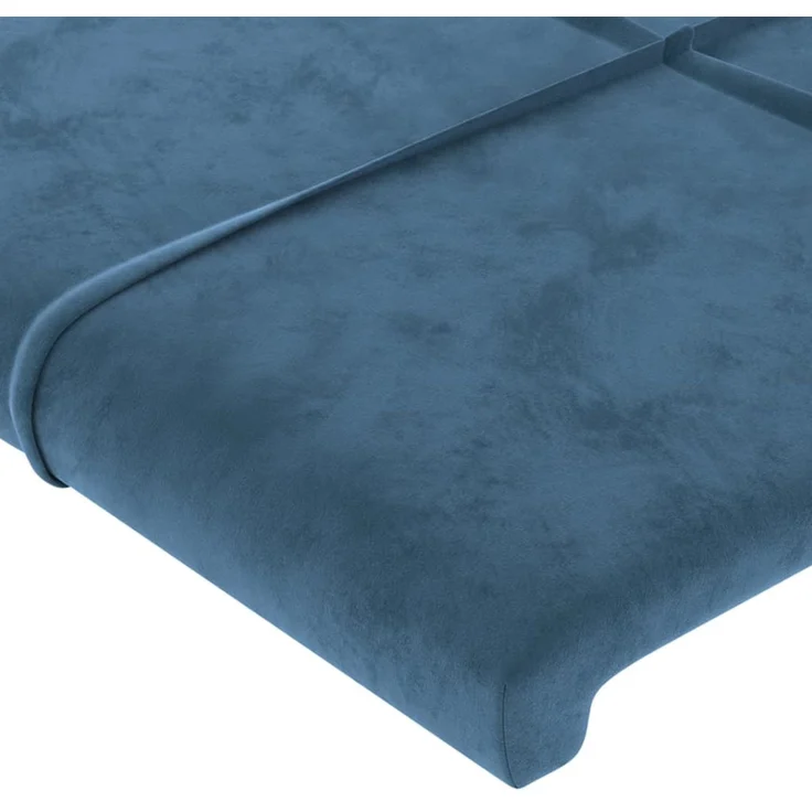 vidaXL Kopfteile 2 Stk. Dunkelblau 100 x 5 x 78/88 cm Samt 3116378 – Bild 4